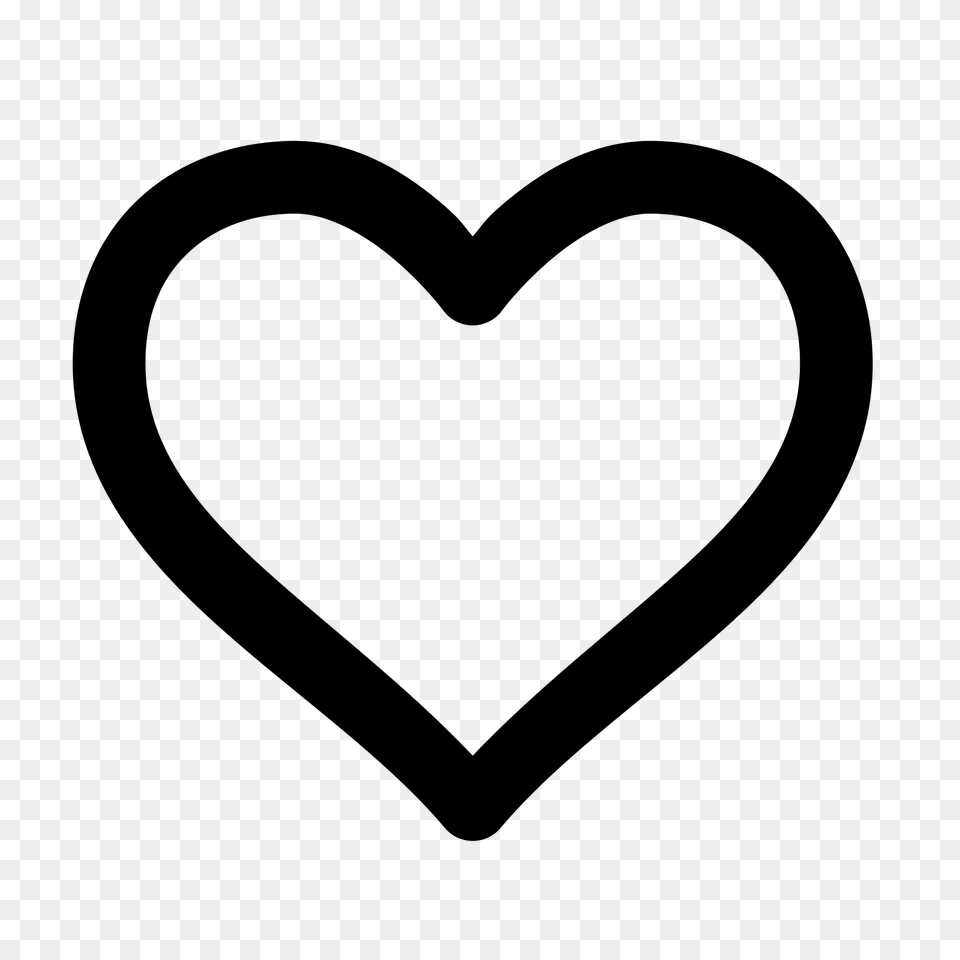Heart Icon, Gray Free Transparent Png
