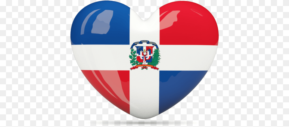 Heart Icon Download Flag Of Dominican Republic Dominican Flag Heart, Logo Png Image