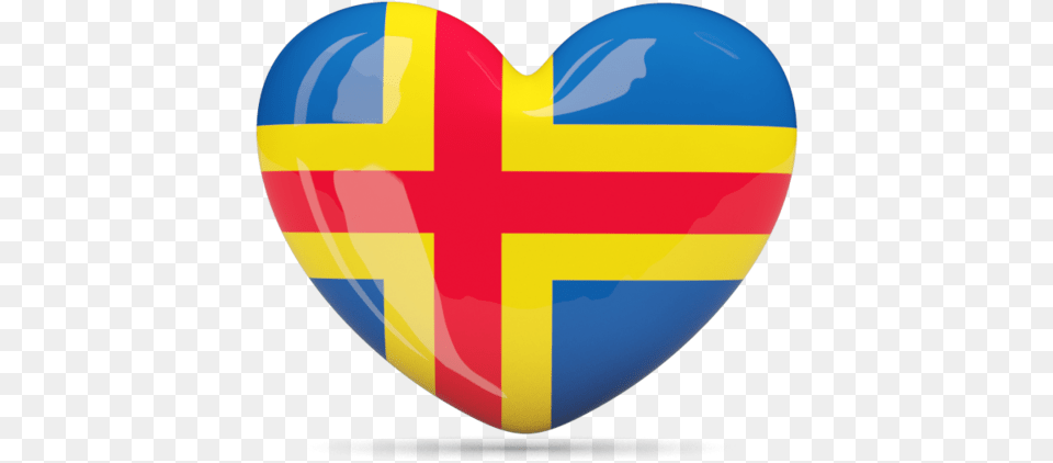 Heart Icon Illustration Of Flag Aland Islands Heart, Balloon, Logo, Ball, Football Png Image