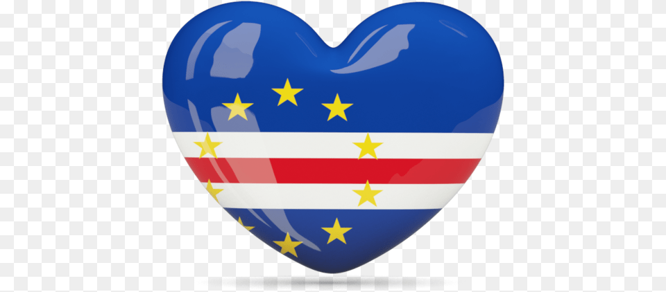 Heart Icon Illustration Of Flag Cape Verde Heart Icon Cape Verde, Balloon, Logo Free Png