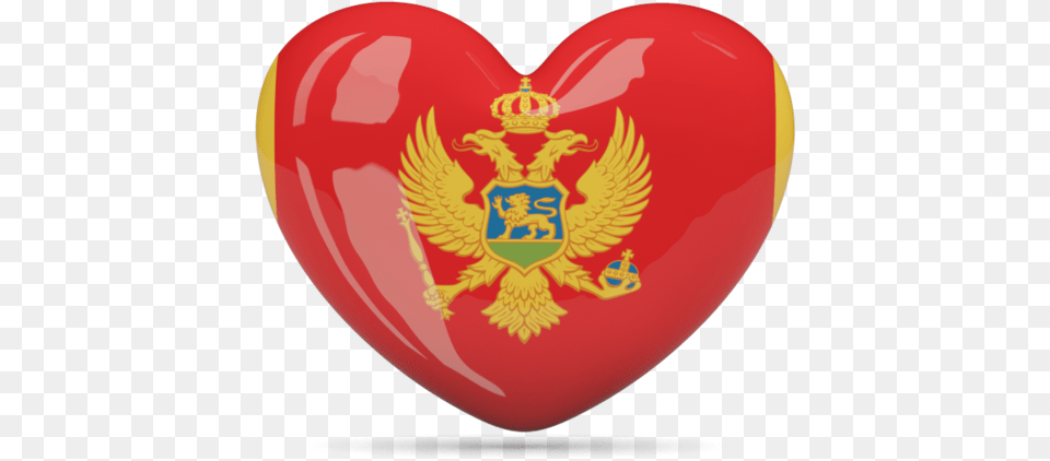 Heart Icon Illustration Of Flag Montenegro Montenegro Flag, Logo, Badge, Symbol, Balloon Free Transparent Png