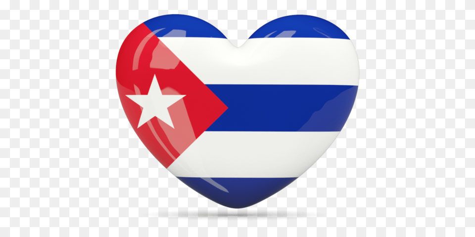 Heart Icon Illustration Of Flag Of Cuba, Logo, Ball, Football, Soccer Free Png Download
