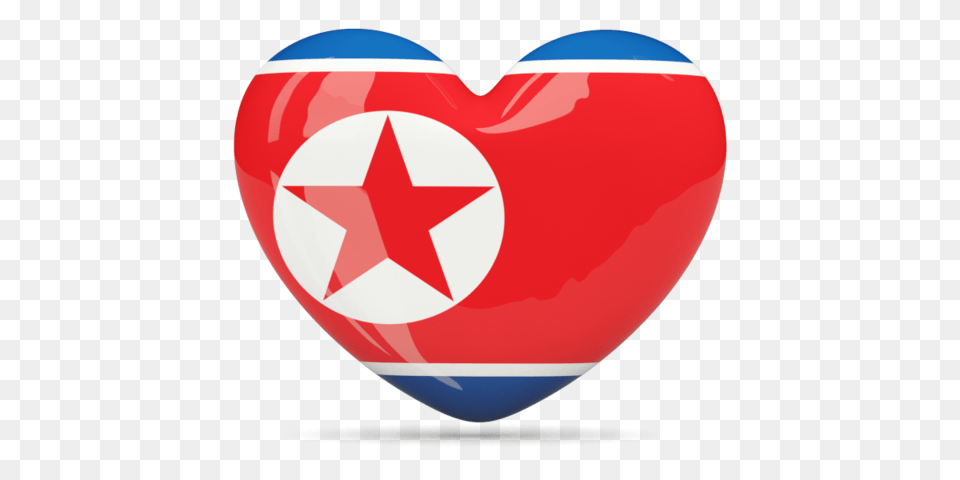 Heart Icon Illustration Of Flag Of North Korea, Symbol, Ball, Football, Soccer Free Transparent Png