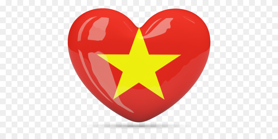 Heart Icon Illustration Of Flag Of Vietnam, Star Symbol, Symbol Png Image