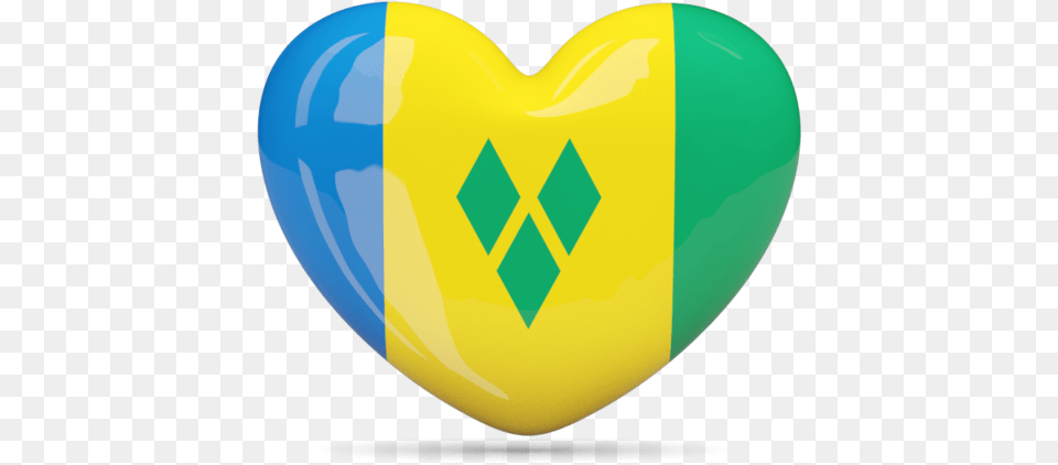 Heart Icon Illustration Of Flag Saint Vincent And The St Vincent Flag Heart, Balloon Png