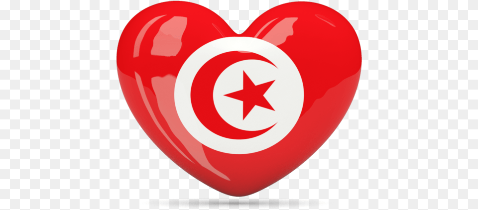 Heart Icon Illustration Of Flag Tunisia Heart Trinidad And Tobago Flag, Food, Ketchup, Symbol Free Transparent Png