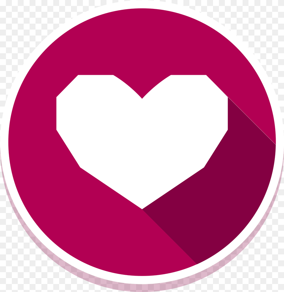 Heart Icon Lowpoly With Girly, Logo, Symbol, Disk Free Png Download