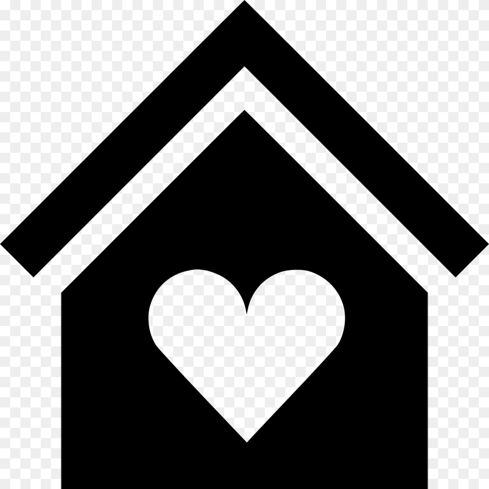 Heart Icon Onlinewebfonts Com House Icon With Heart, Stencil Free Transparent Png