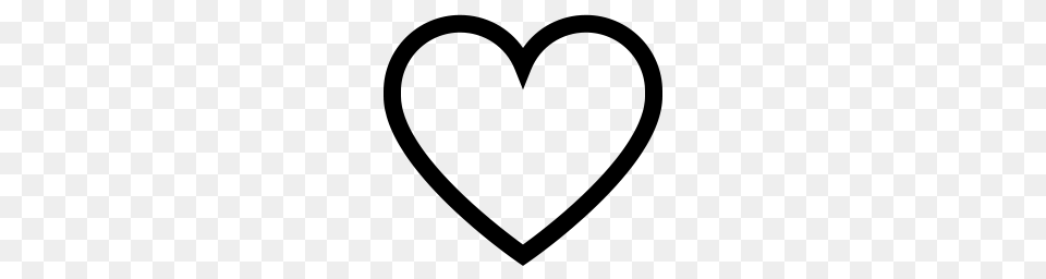 Heart Icon Outline, Gray Png