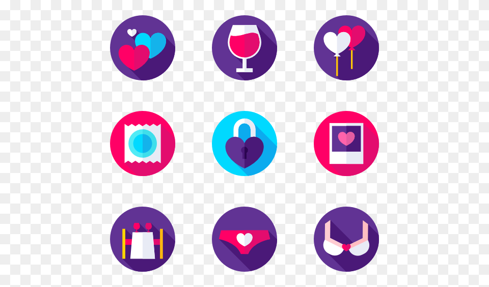 Heart Icons, Purple Png
