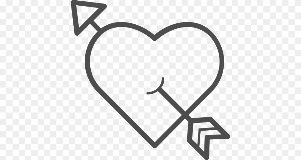 Heart Icons Arrow, Stencil Free Png Download