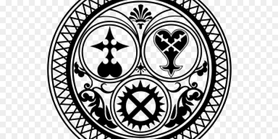 Heart Icons Kingdom Hearts Coloring Book Mandala Big, Gray Png