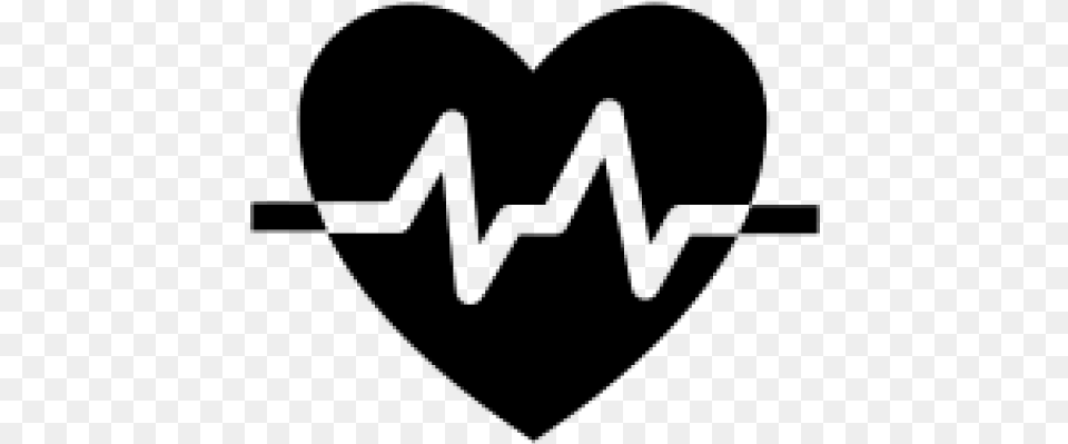 Heart Icons Pulse Emblem, Gray Free Png