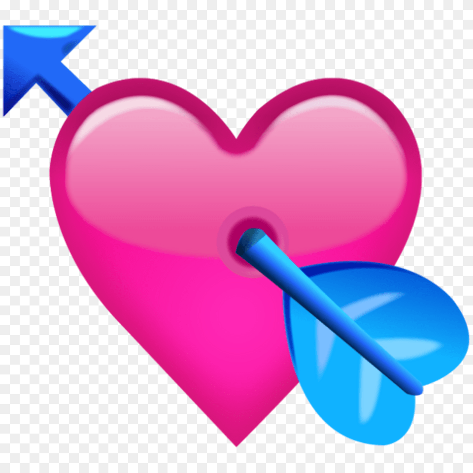 Heart Images Outline Emoji Pink Heart With Arrow Emoji, Candy, Food, Sweets Free Transparent Png