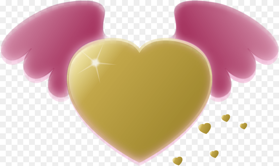 Heart In Cartoon With Wings Clipart Download Clipart Graphic Angel Wings, Balloon Png Image