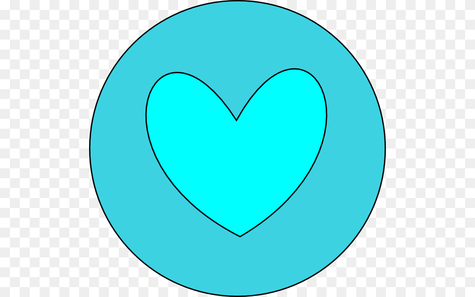 Heart In Circle Blue Clip Art, Turquoise, Disk, Logo Free Transparent Png