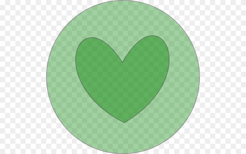 Heart In Circle Green, Symbol, Disk Free Transparent Png