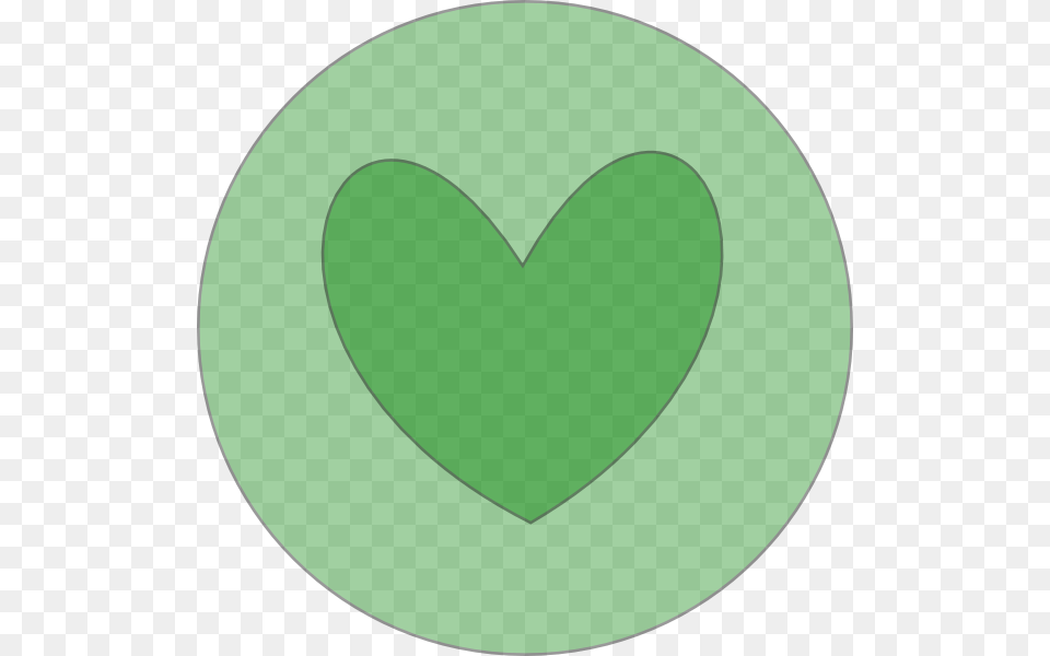 Heart In Circle Green Clip Arts For Web, Symbol, Disk Free Png