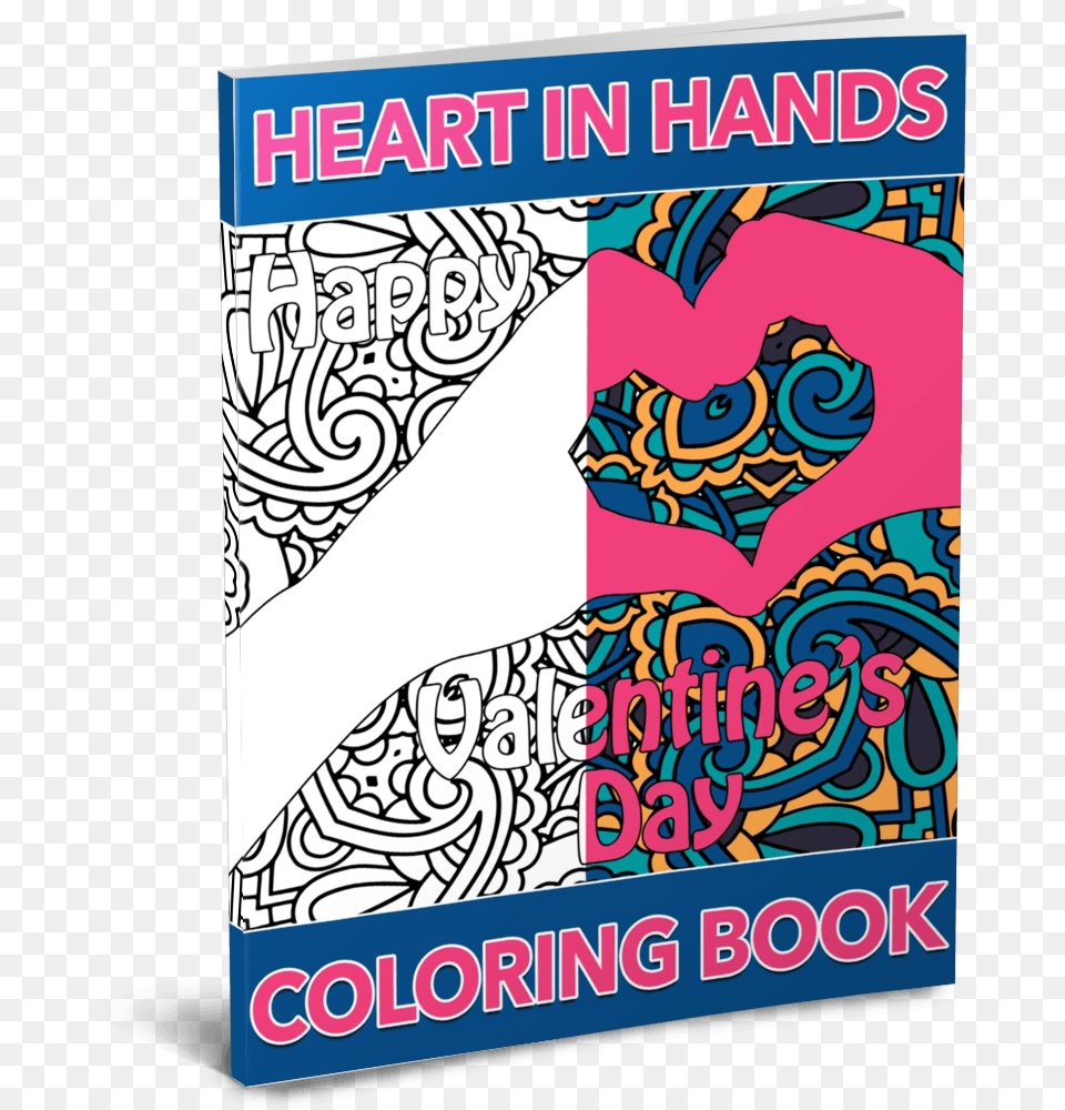Heart In Hands Coloring Pack By Shawn Hansen Poster, Book, Publication, Advertisement, Baby Free Png