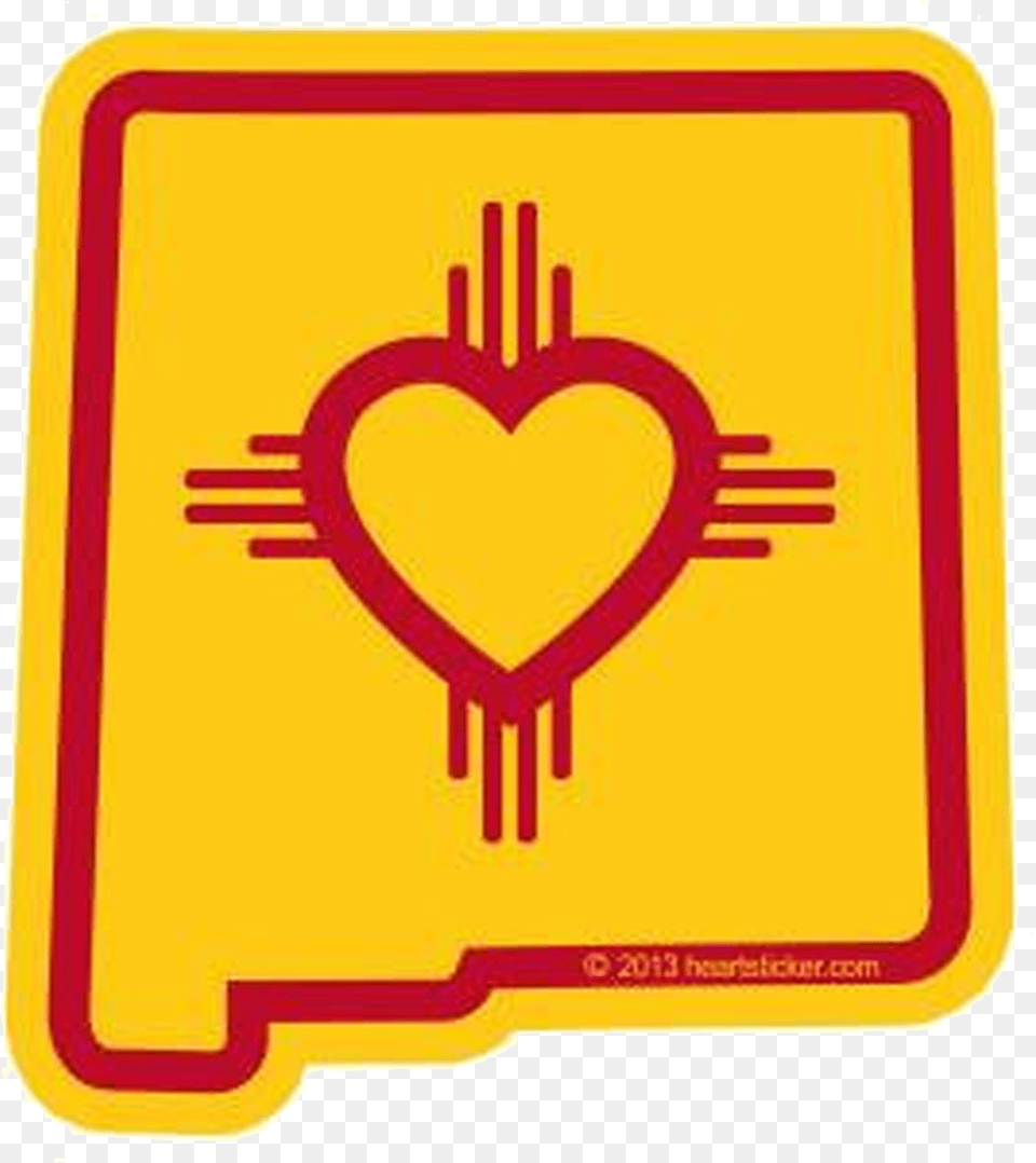 Heart In New Mexico Nm Sticker All New Mexico State Clipart, Symbol, Sign, First Aid Free Png