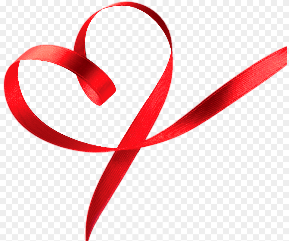 Heart In Ribbon Style Heart Ribbon Free Png Download