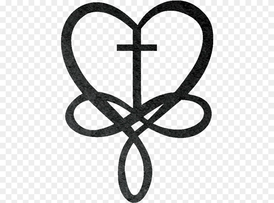 Heart Infinity Metal Wall Art Tattoo Blessed With Cross Heart With Cross Svg, Symbol, Electronics, Hardware Png Image