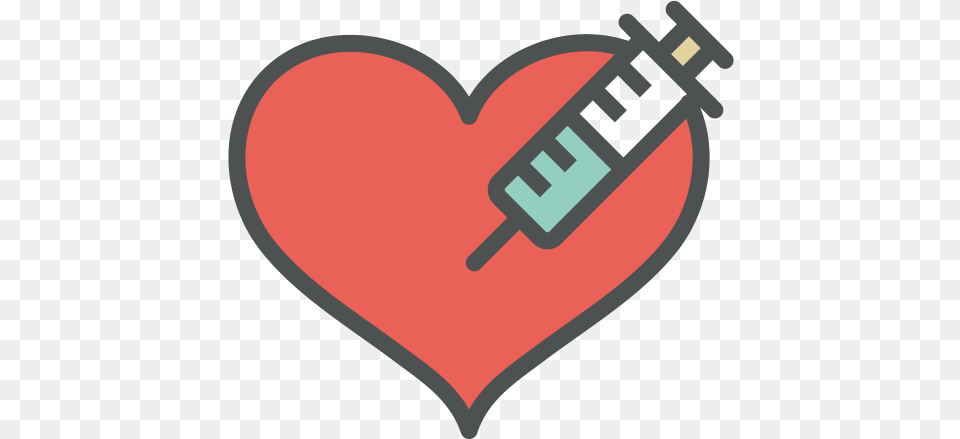 Heart Injection Icon Of Flat Line Heart Free Png Download
