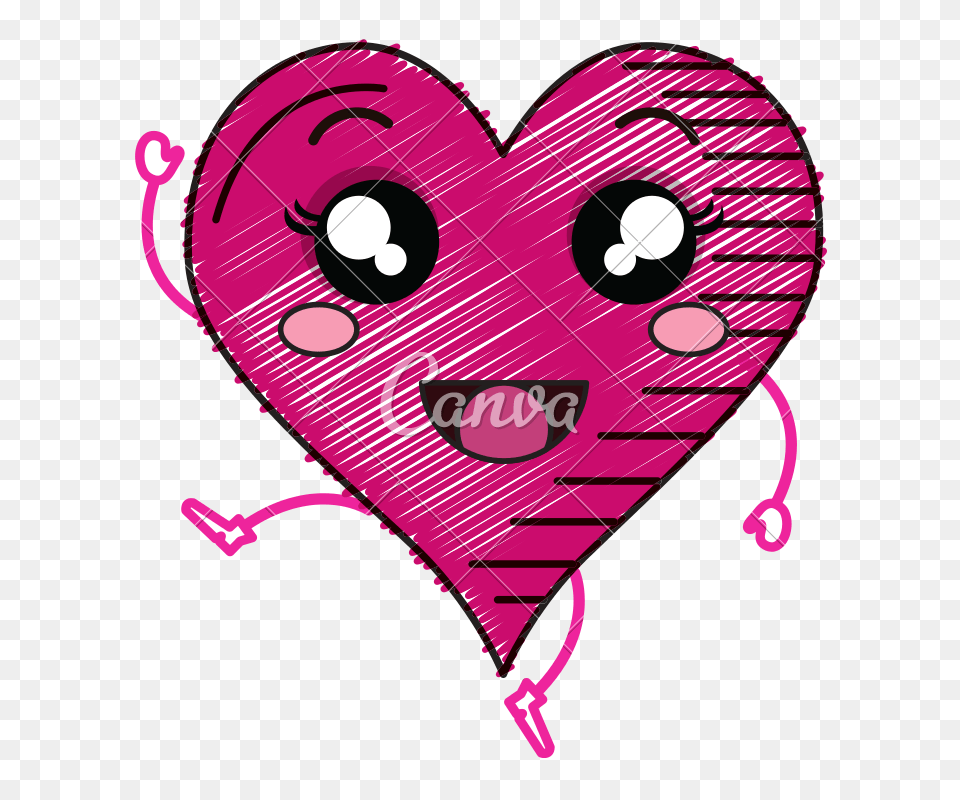 Heart Kawaii Character, Animal, Reptile, Snake Png Image