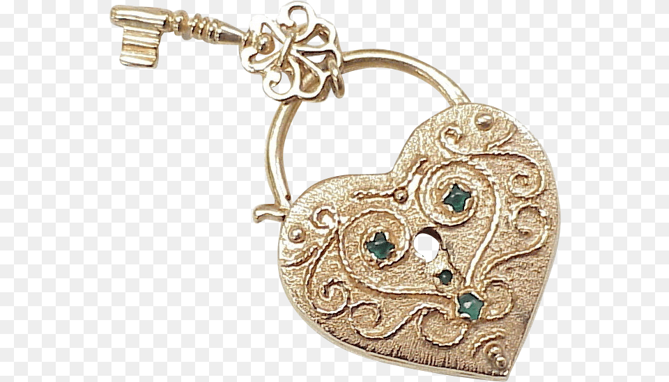 Heart Key Transparent Gold Charm Transparent Background, Accessories, Jewelry, Earring, Gemstone Png Image