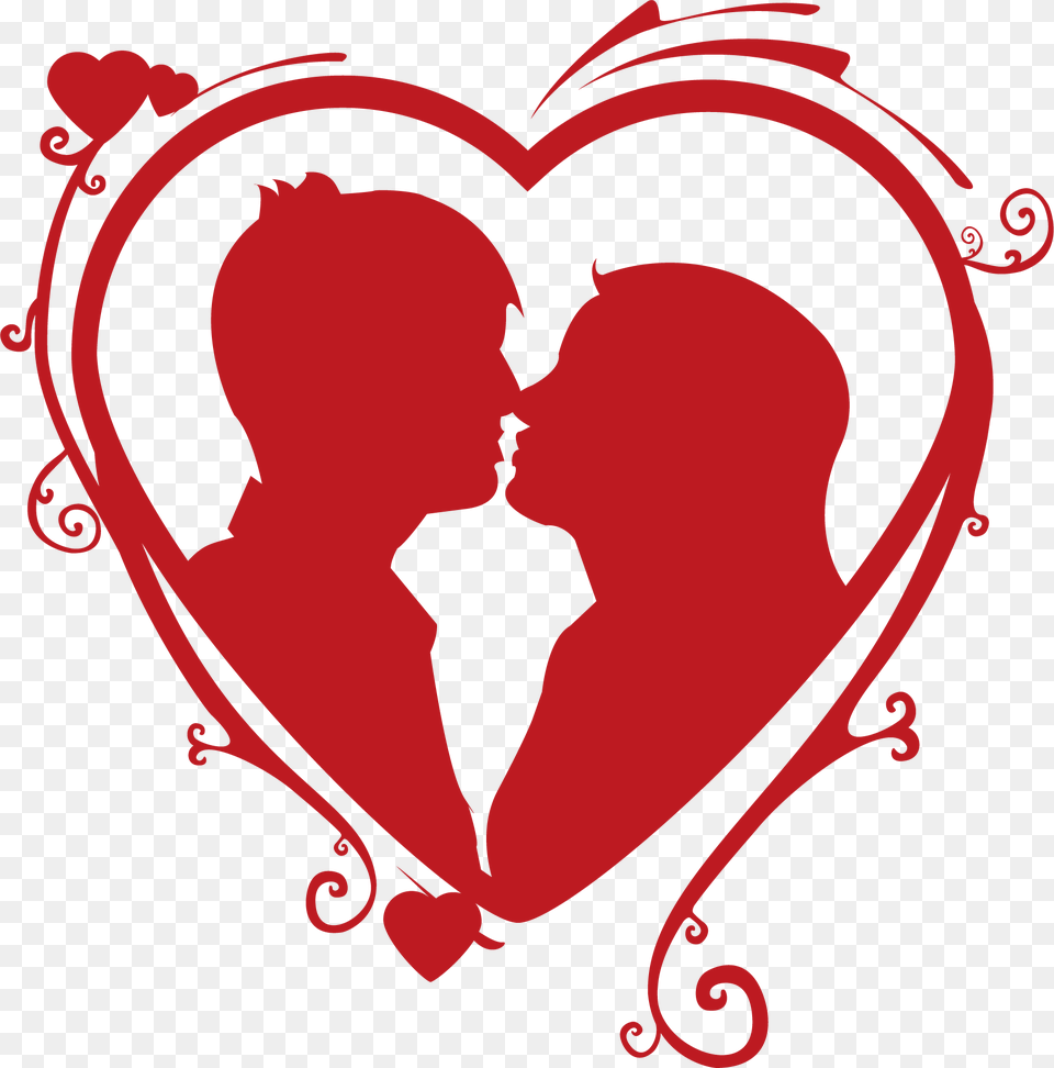 Heart Kiss, Kissing, Person, Romantic, Head Free Png