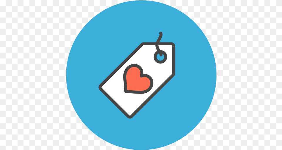 Heart Label Tag Icon Of Flat Line Ecommerce Etiqueta De, Disk Free Transparent Png