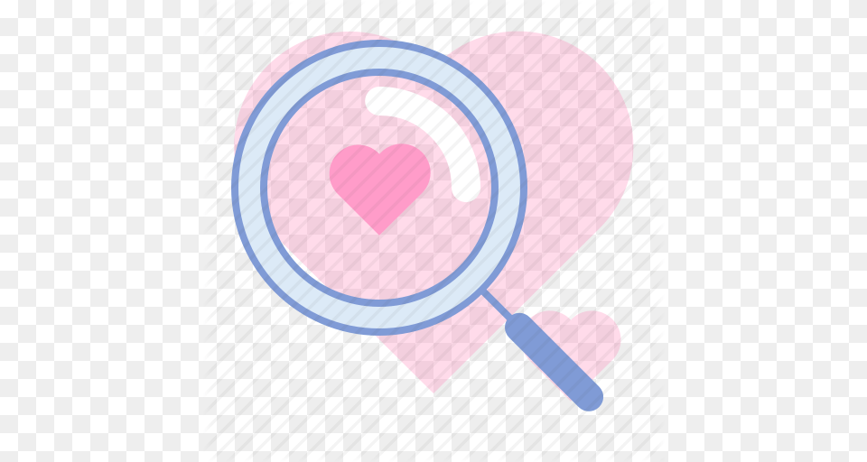 Heart Lens Love Magnifying Glass Romance Search Valentn, Disk Png Image