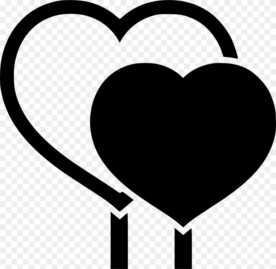 Heart Lillipops Heart, Stencil Free Png Download