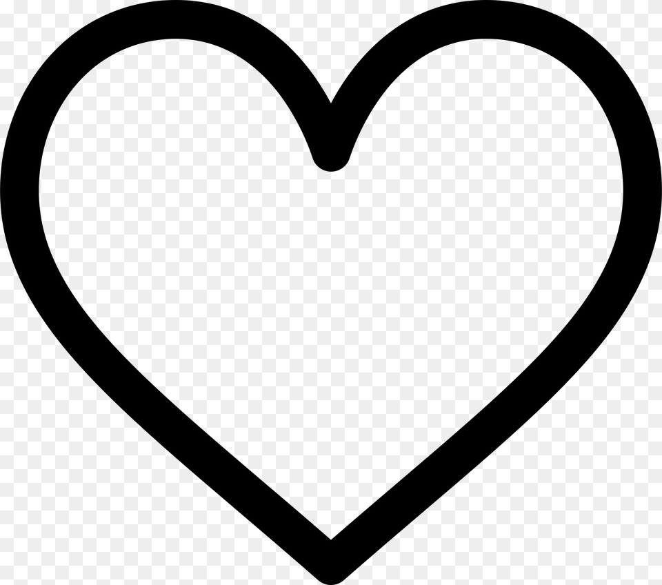 Heart Line Icon, Gray Free Transparent Png