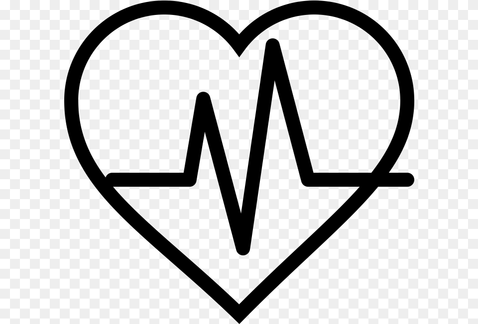 Heart Line Icon Heart Beat, Gray Free Transparent Png
