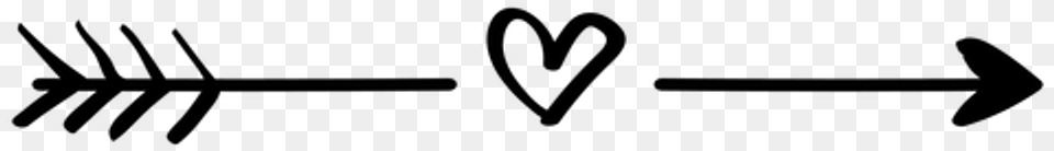 Heart Line Love Arrow Black Arrow With Heart Clipart, Gray Png Image