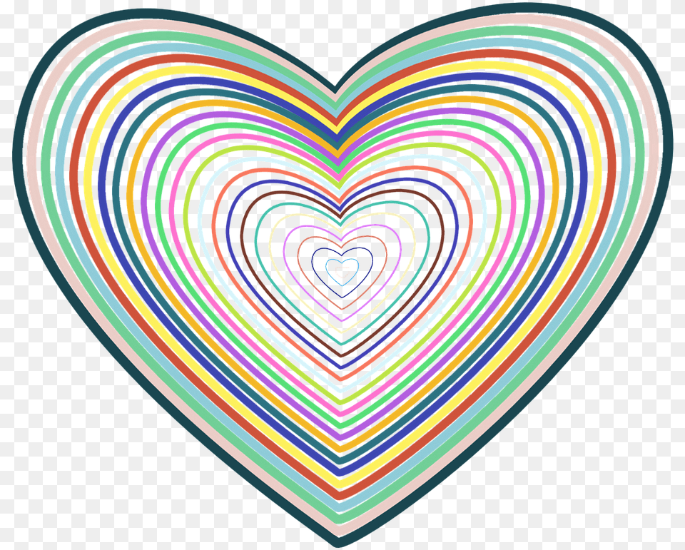 Heart Lines Shape Picture Heart, Pattern Free Transparent Png