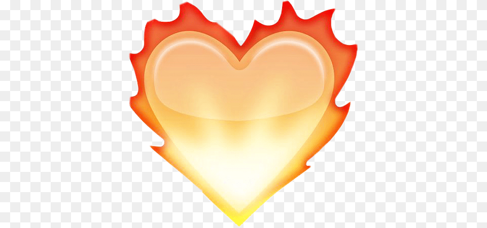 Heart Lit Fire Emoji Emojiheart Heartemoji Firehe Free Png Download
