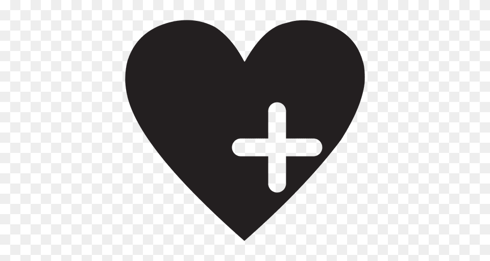 Heart Logo With A Plus Sign, Cross, Symbol Png Image