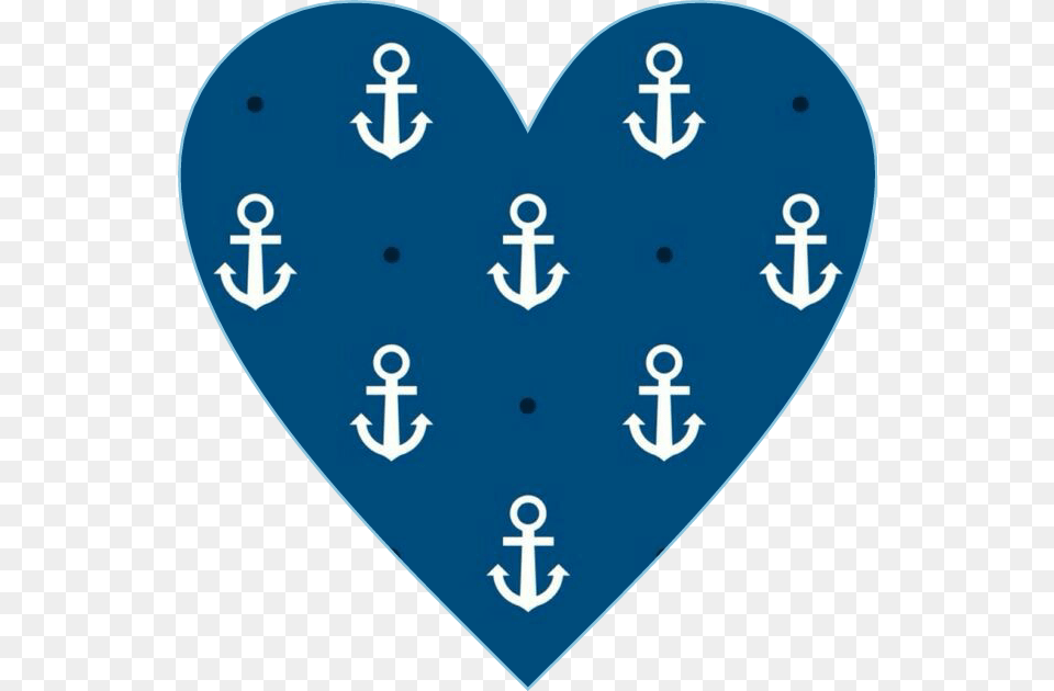 Heart Love Blue Anchor Awesome Cute Freetoedit Cute Anchor, Electronics, Hardware, Can, Tin Free Png Download