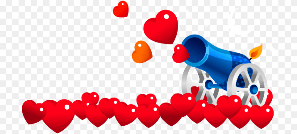 Heart Love Gun Clipart Heart Cannon, Weapon Free Transparent Png