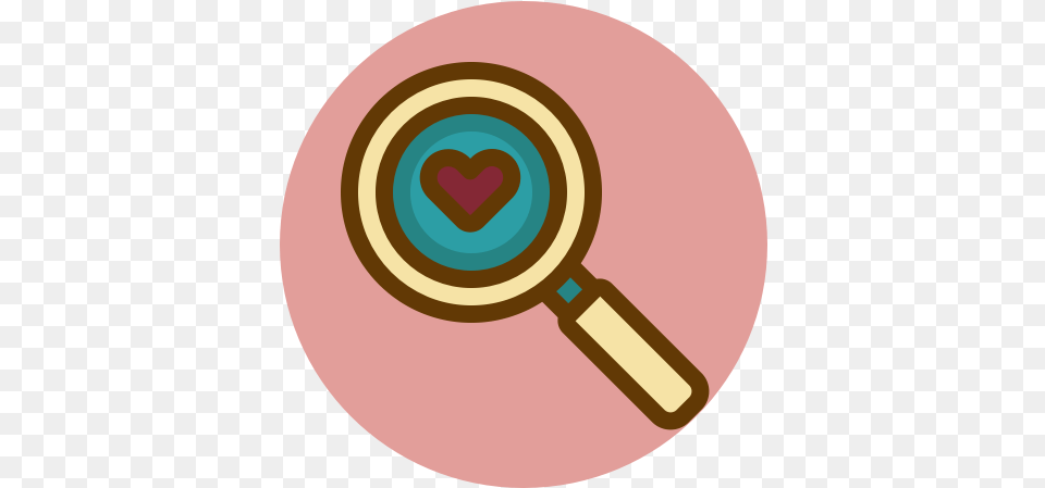 Heart Love Magnify Searching Circle, Magnifying Png Image
