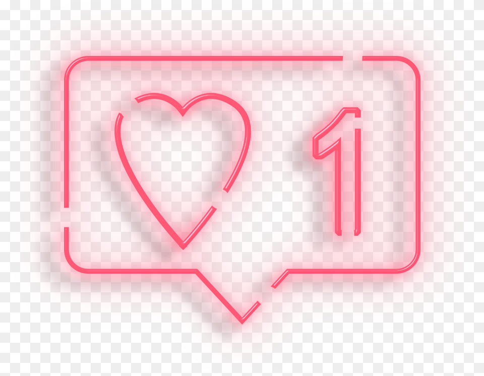 Heart Love Neon Instagram Like Bubble Blingbling Instagram Like Neon Png