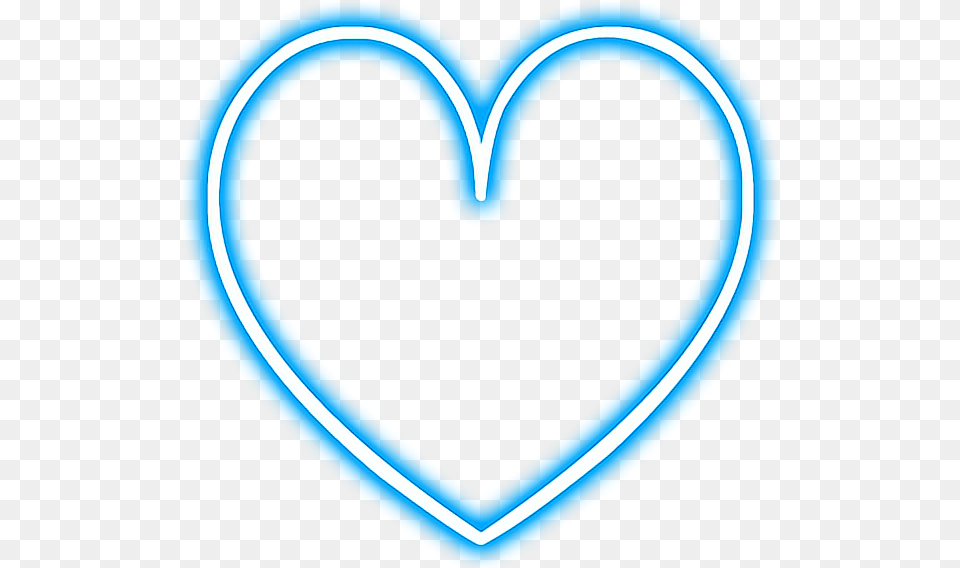 Heart Love Neon Snapchat Blue Glowing Library Neon Blue Heart Free Transparent Png