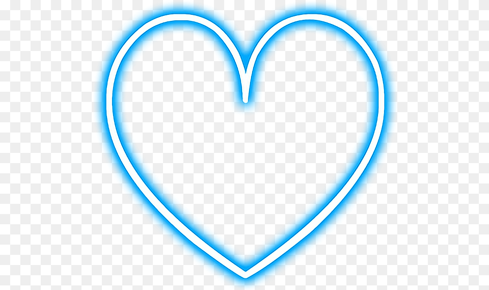 Heart Love Neon Snapchat Blue Glowing Neon Blue Heart Free Transparent Png