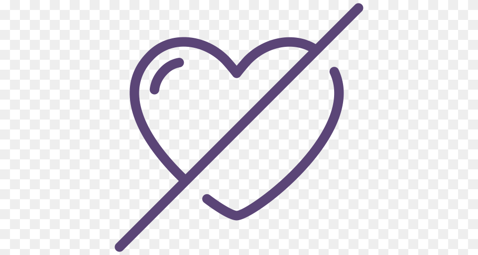 Heart Love No Not Allowed Romance Sign Valentine Icon, Bow, Weapon Free Transparent Png