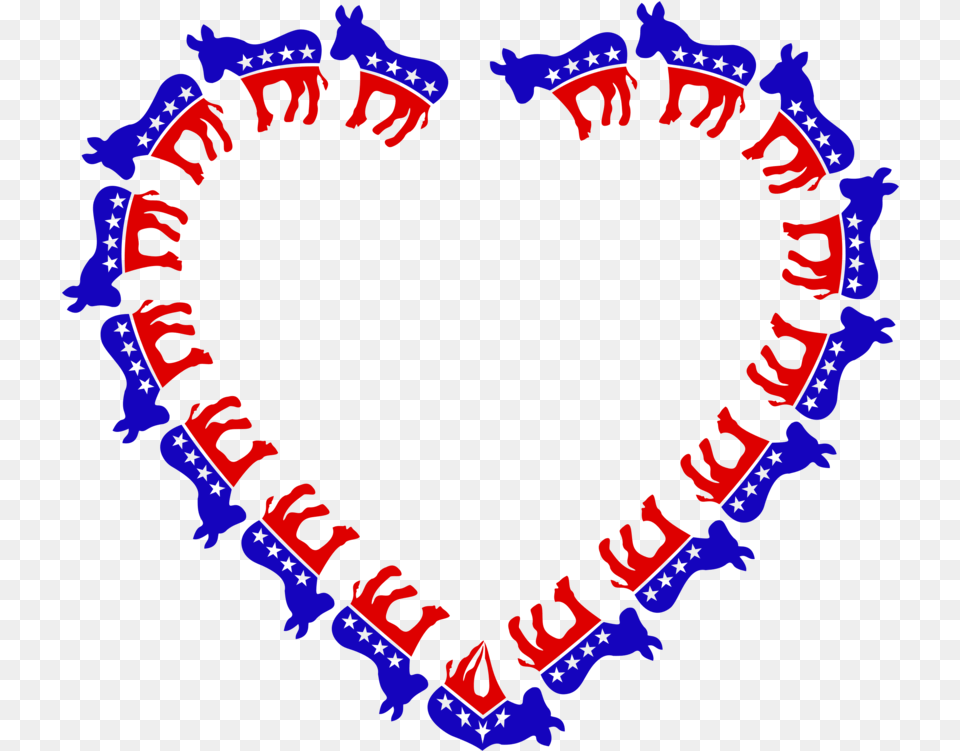 Heart Love Organ Clipart Democrat Donkey In Curcle, Person Png Image