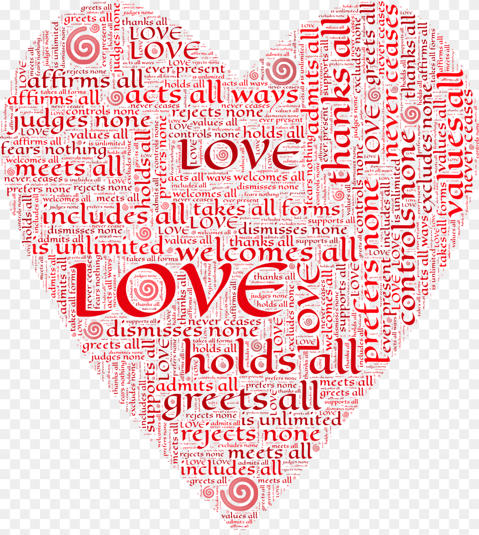 Heart Love Typography Transparent Typography Hearts, Pattern Png Image