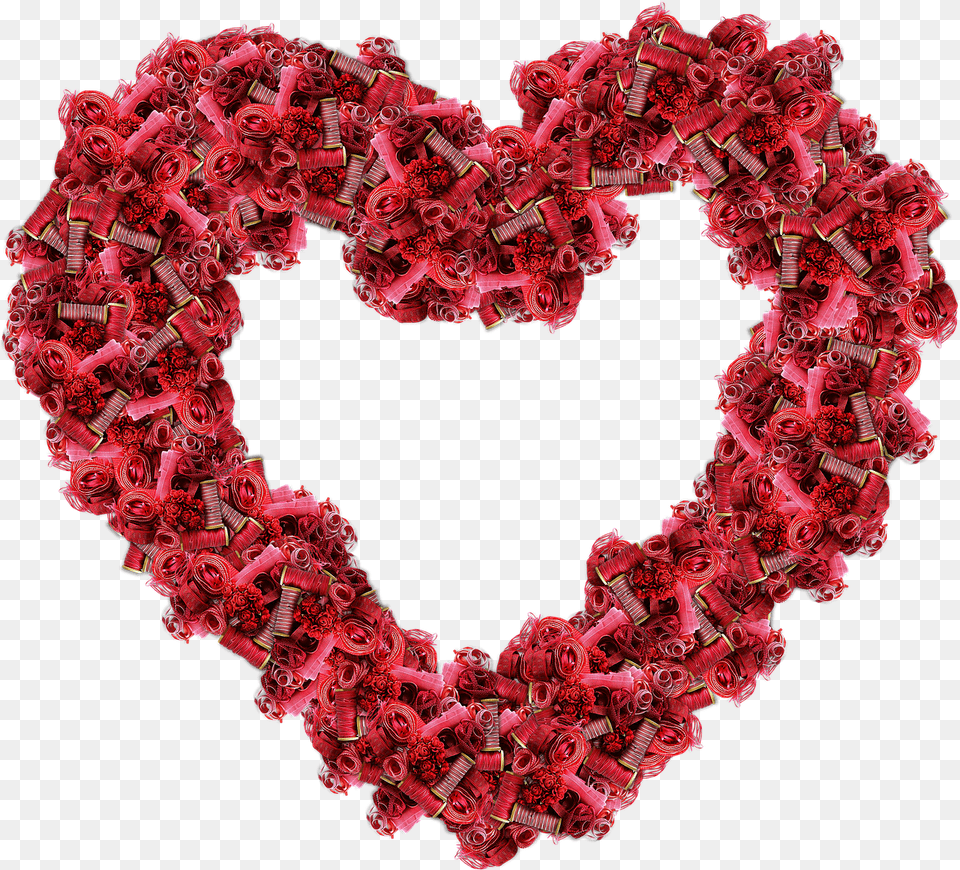 Heart Love Valentine Scrapbooking Creation Heart Made Of Flowers, Accessories, Flower, Plant, Pattern Free Transparent Png