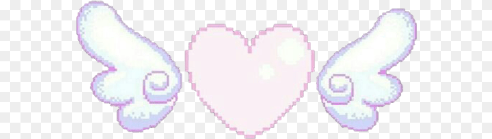 Heart Love Wings Pink Sticker Fallinlove Kawaii Transparent Pixel Bow Png Image